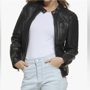 “LEVI STRAUSS” Faux Leather Moto Jacket